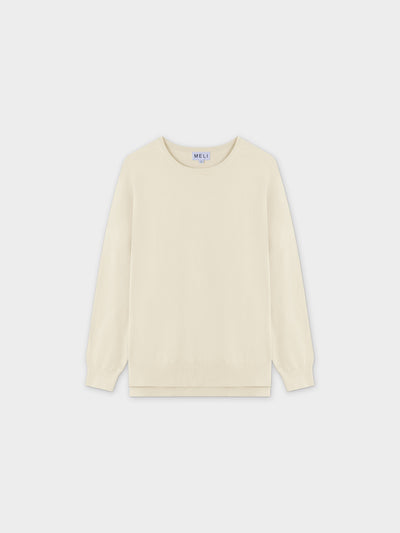 Oversized Lightweight Sweater-Ivory