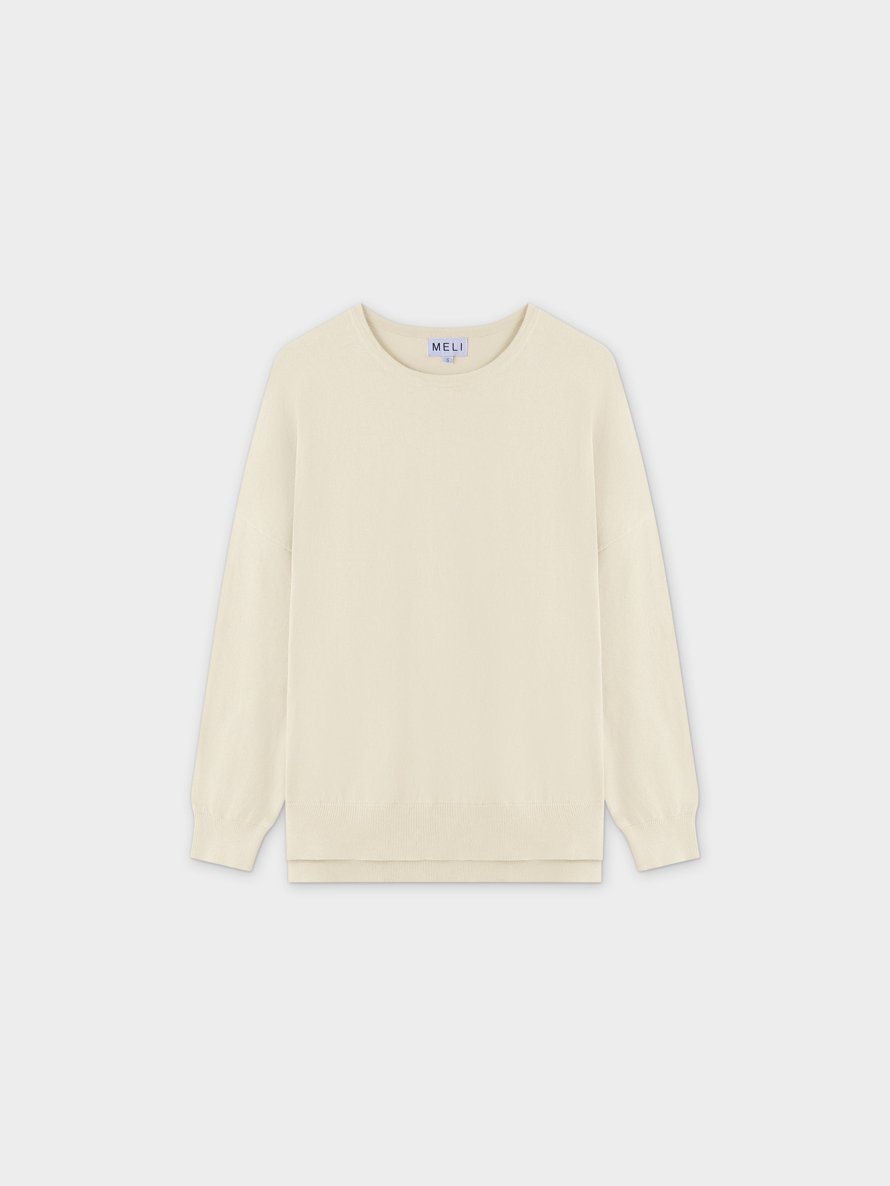 Oversized Lightweight Sweater-Ivory