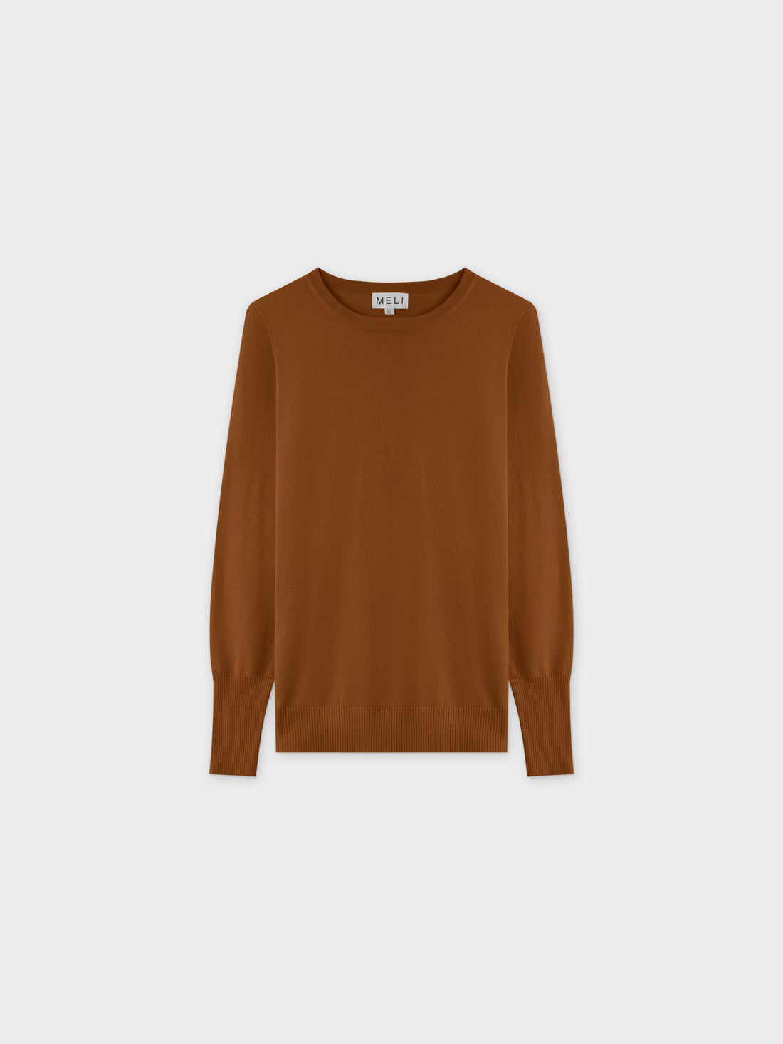 Basic Crew Sweater LS-Brown
