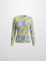 SMALLCABLE PRINTED SWEATER YELLOW BLUE FLORAL