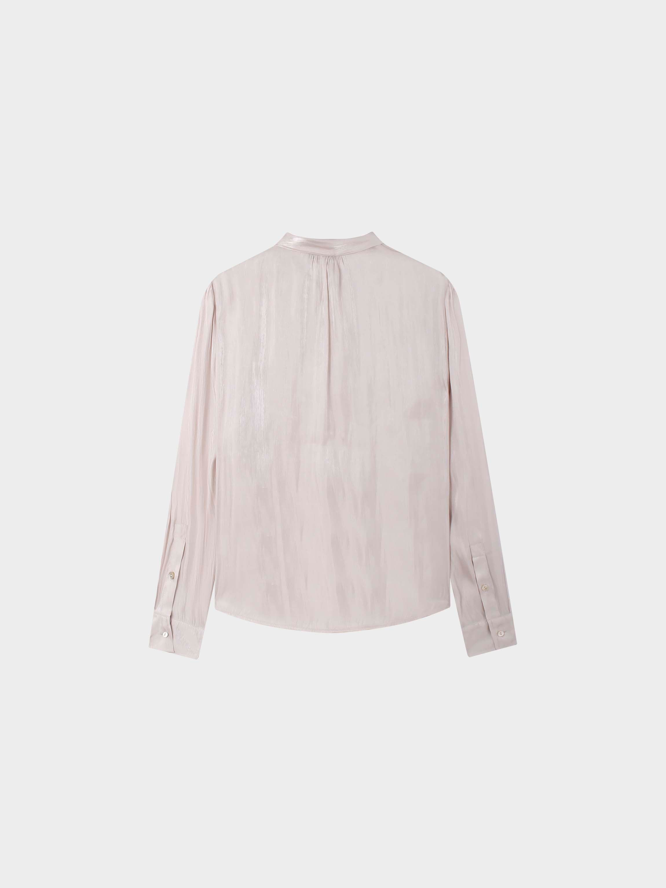 Shimmer Tie Blouse-Ivory