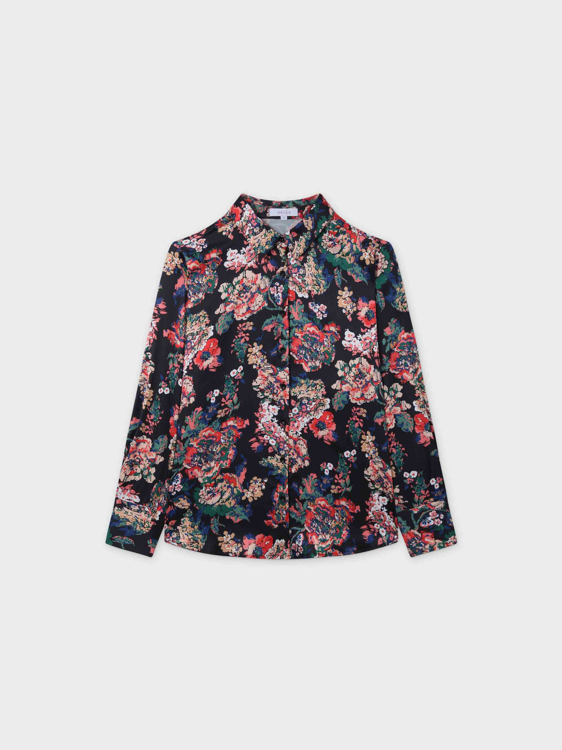 Oversized Satin Slip Blouse - Vintage Floral