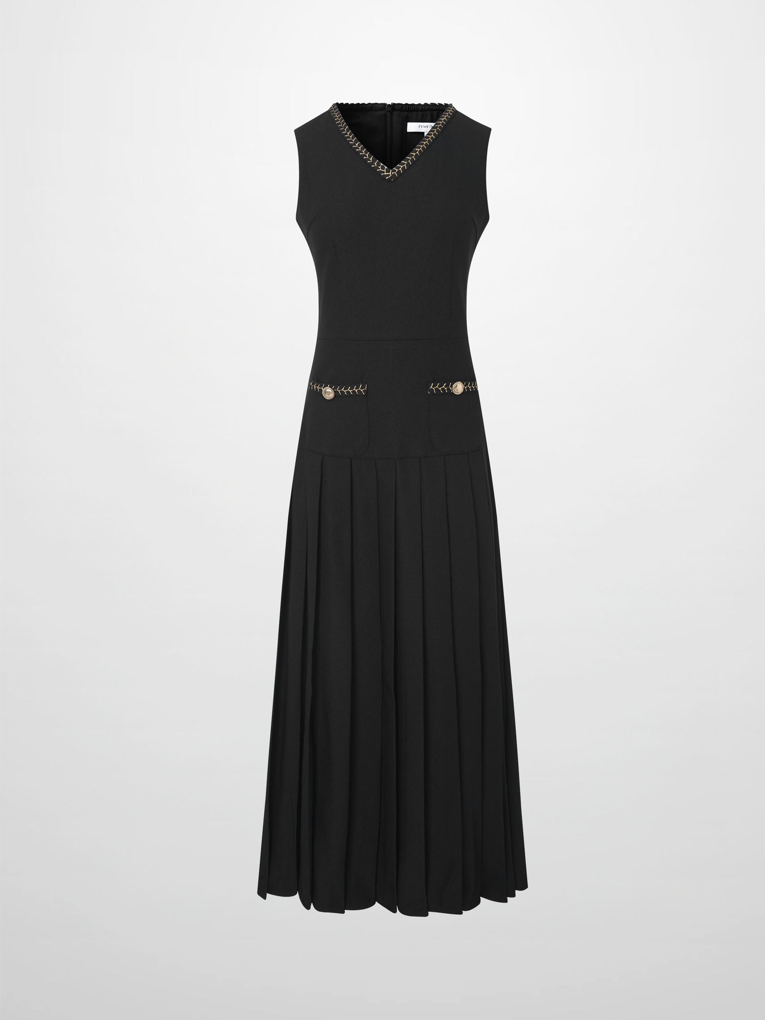 Yoke Pleated Jumper - Black
