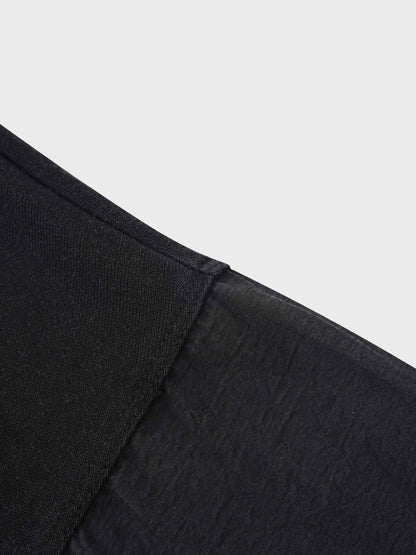 Washed Dolman Bomber Tee-Black