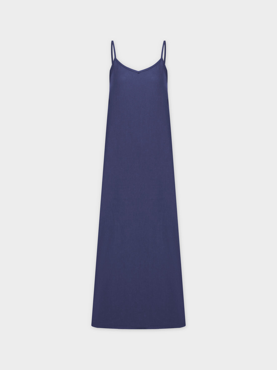 Linen Slip Dress-Navy