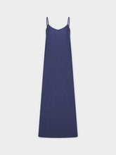 Linen Slip Dress-Navy