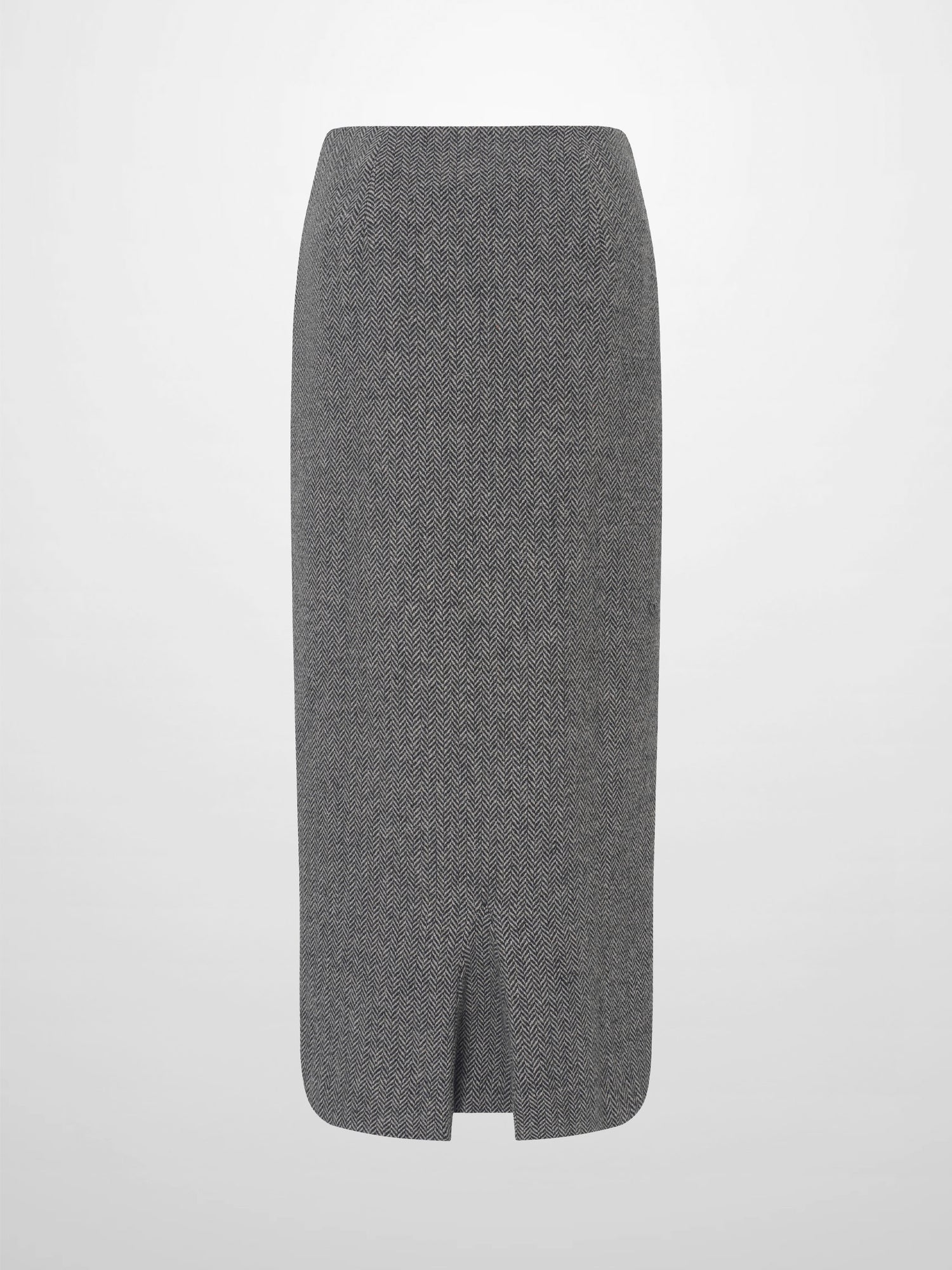 Herringbone Pocket Detail Skirt - Black/White