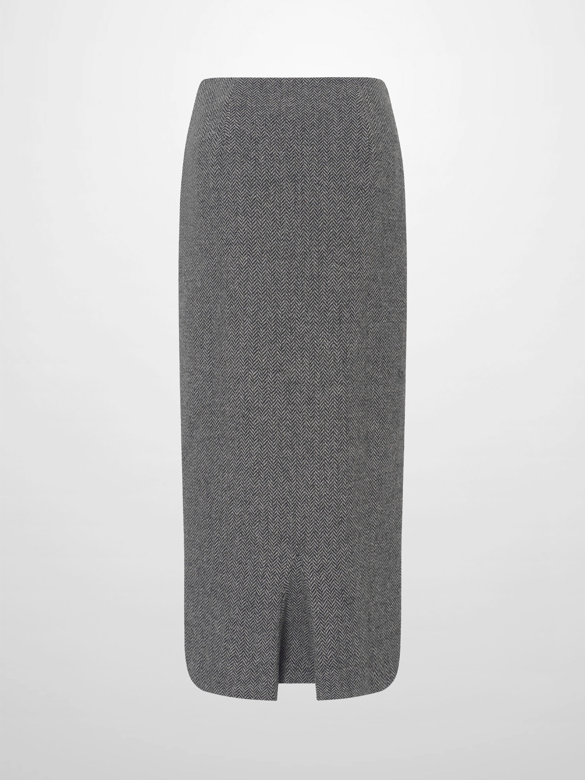 Herringbone Pocket Detail Skirt - Black/White