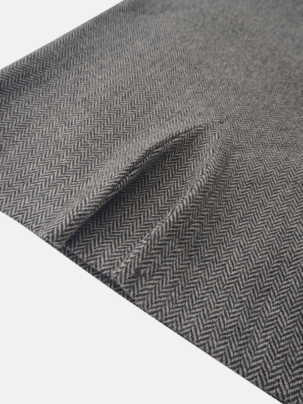 Herringbone Pocket Detail Skirt - Black/White