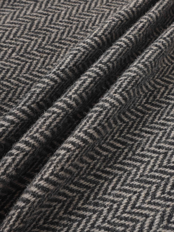 Herringbone Pocket Detail Skirt - Black/White