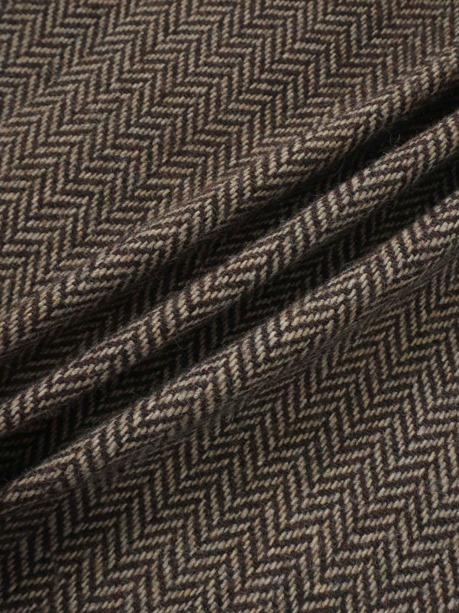 Herringbone Pocket Detail Skirt - Brown/Tan