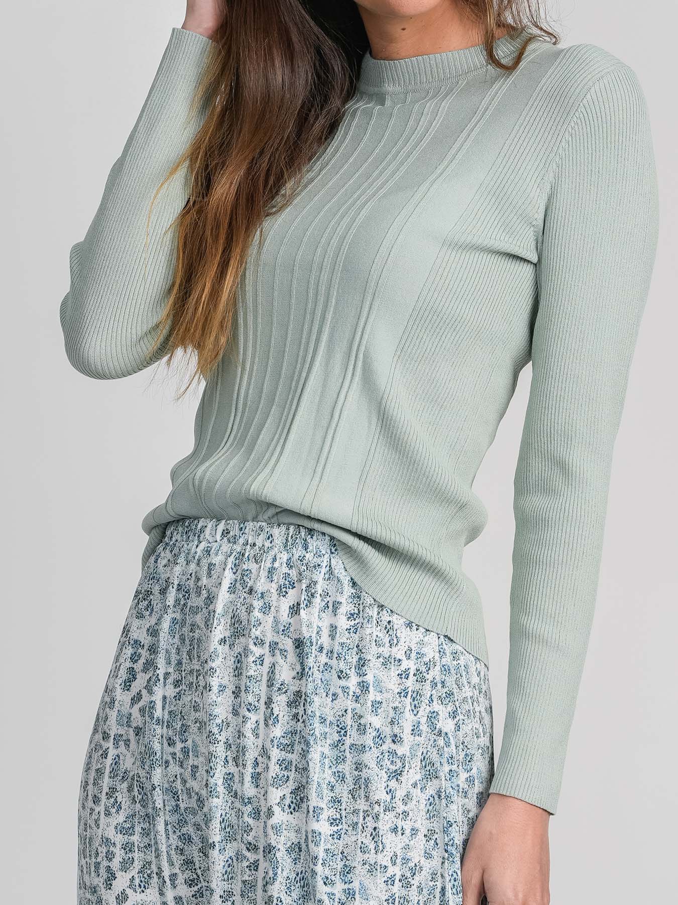 RIBBED SWEATER-SAGE