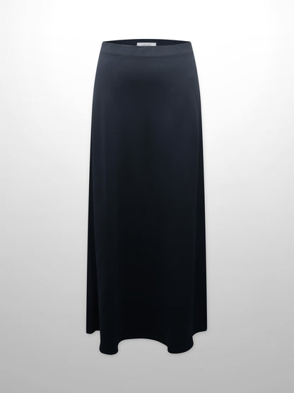Crepe Slip Skirt-Navy