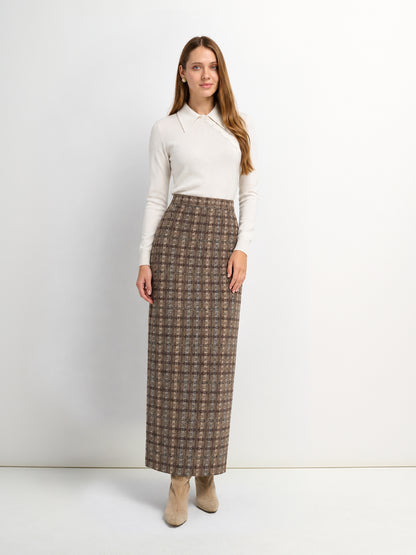 Asymmetrical Button Collar Sweater - Cream