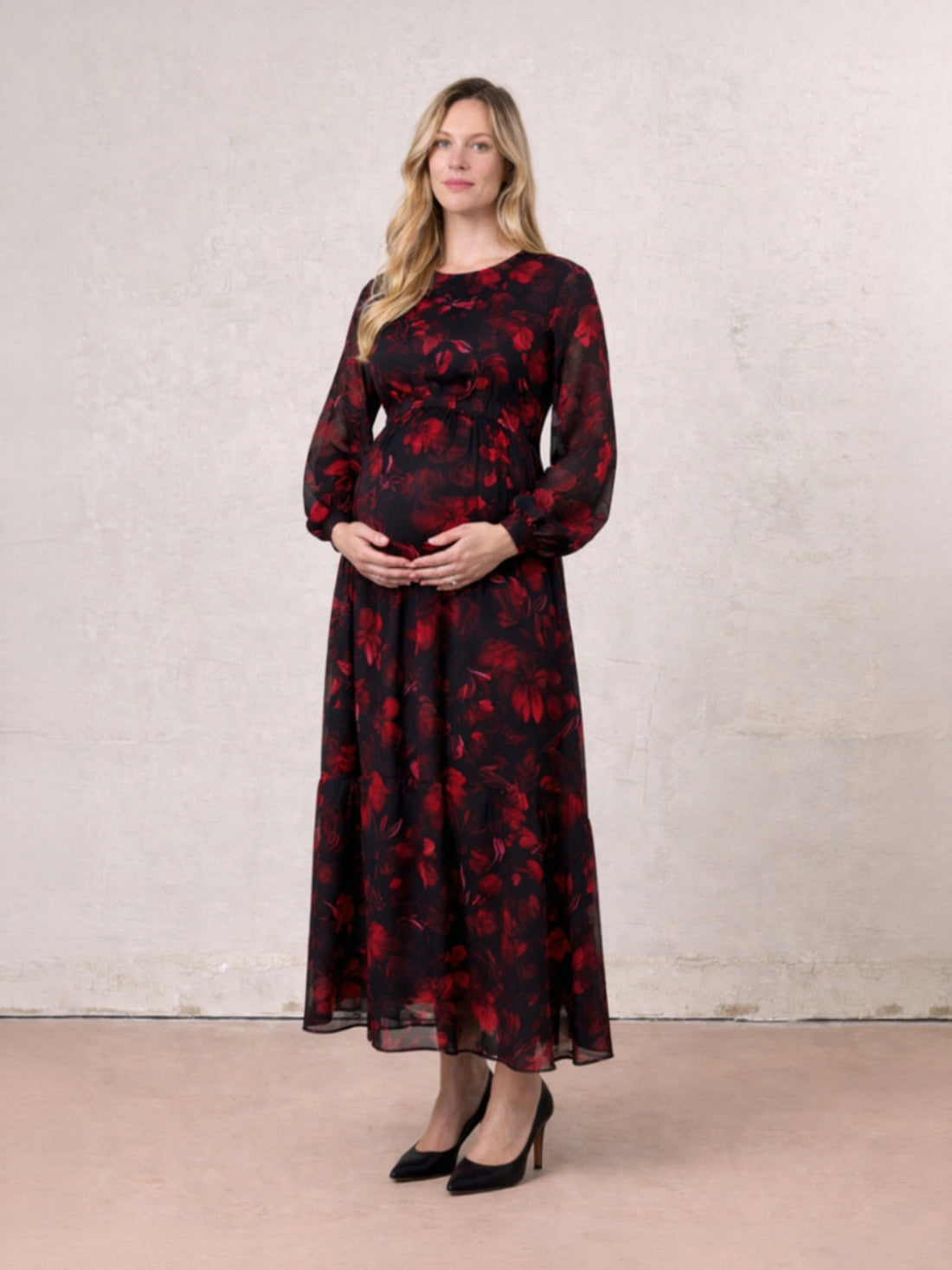 Asymmetrical Hem Dress-Spring Floral Bouquet