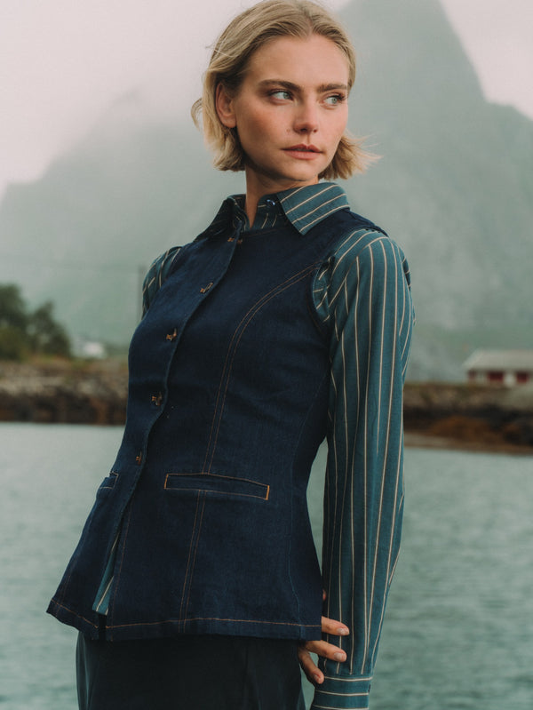 Denim Vest - Dark Blue