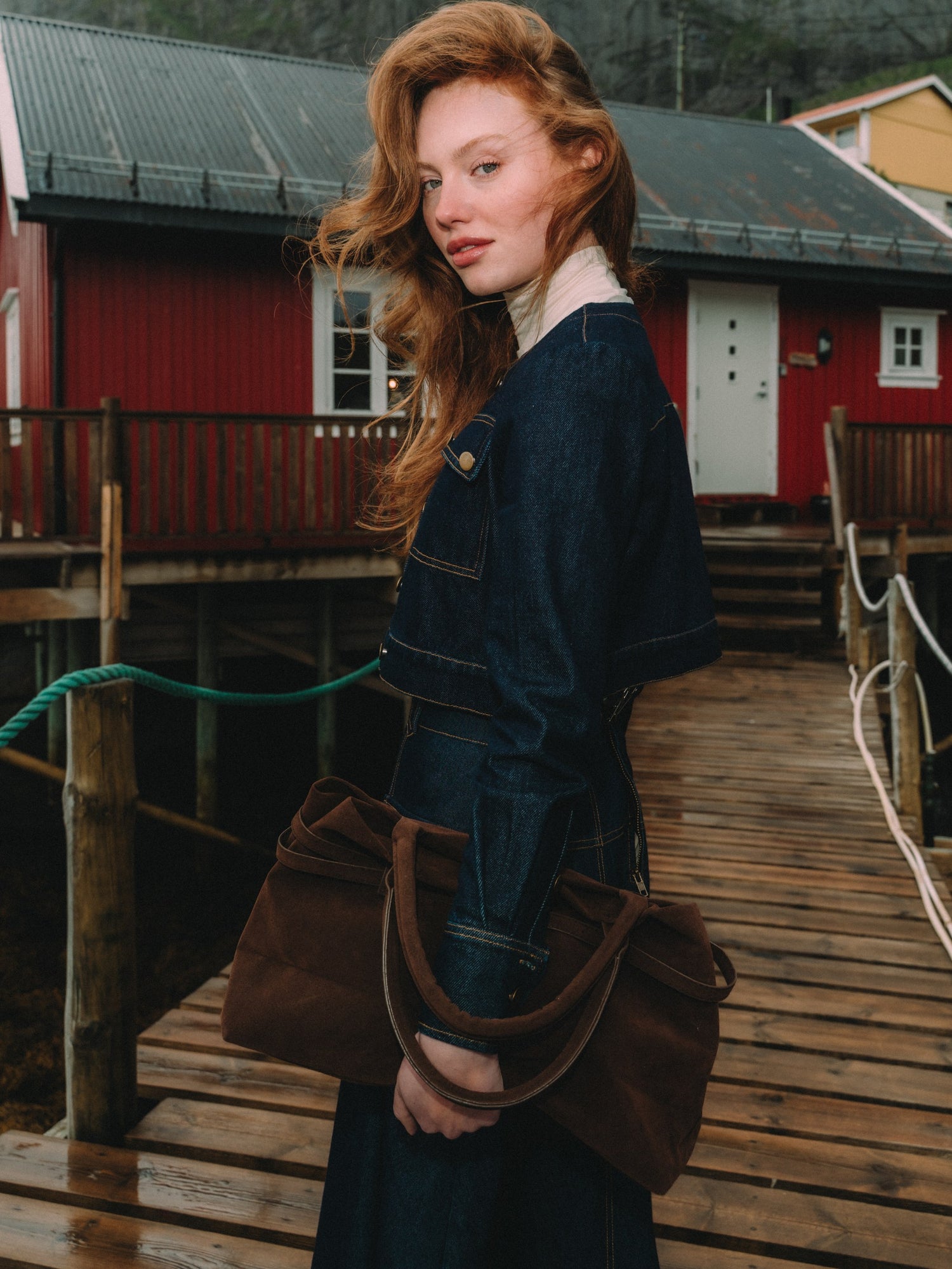 Crop Denim Jacket - Blue