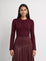 BASICCREW KNIT CARDIGAN BURGUNDY T221