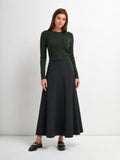 Curved Seam Full Skirt - Pinstripe