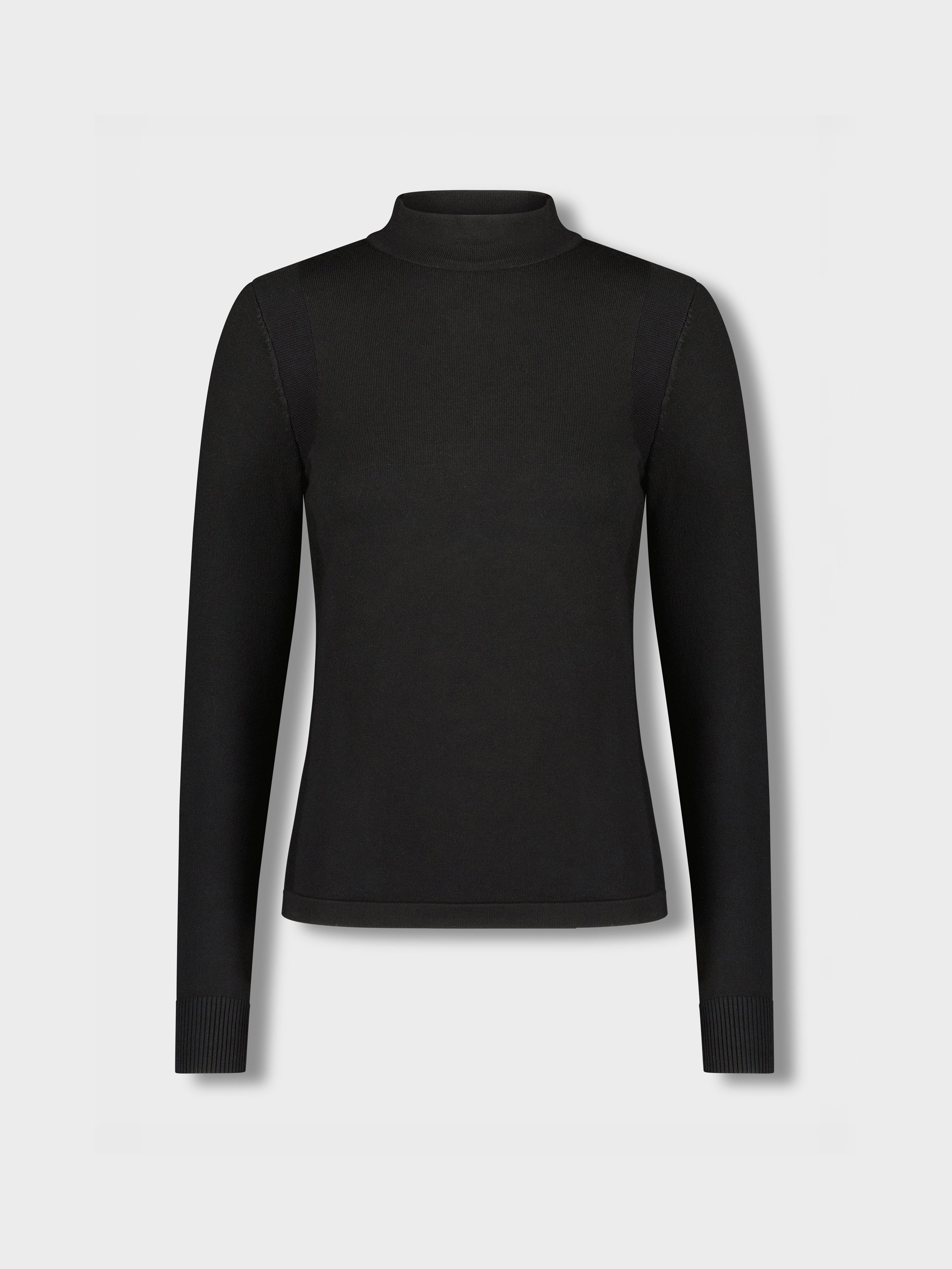 Basic Mock Neck Turtleneck - Black