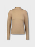 Basic Mock Neck Turtleneck - Taupe