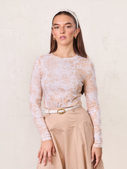 Basic Printed T-shirt-Scattered Branches