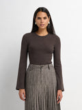 Bell Sleeve Sweater - Brown