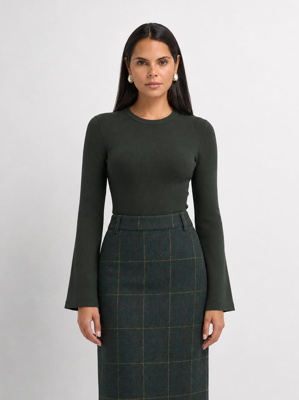 Bell Sleeve Sweater - Green