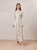 Belted Pleated Bottom Shirtdress-Pastel Mix