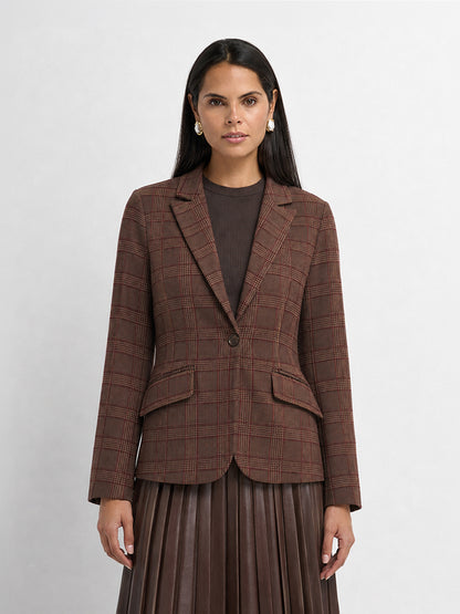 Blazer-Brown Plaid
