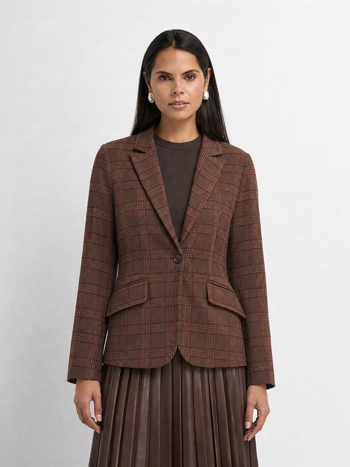Blazer-Brown Plaid