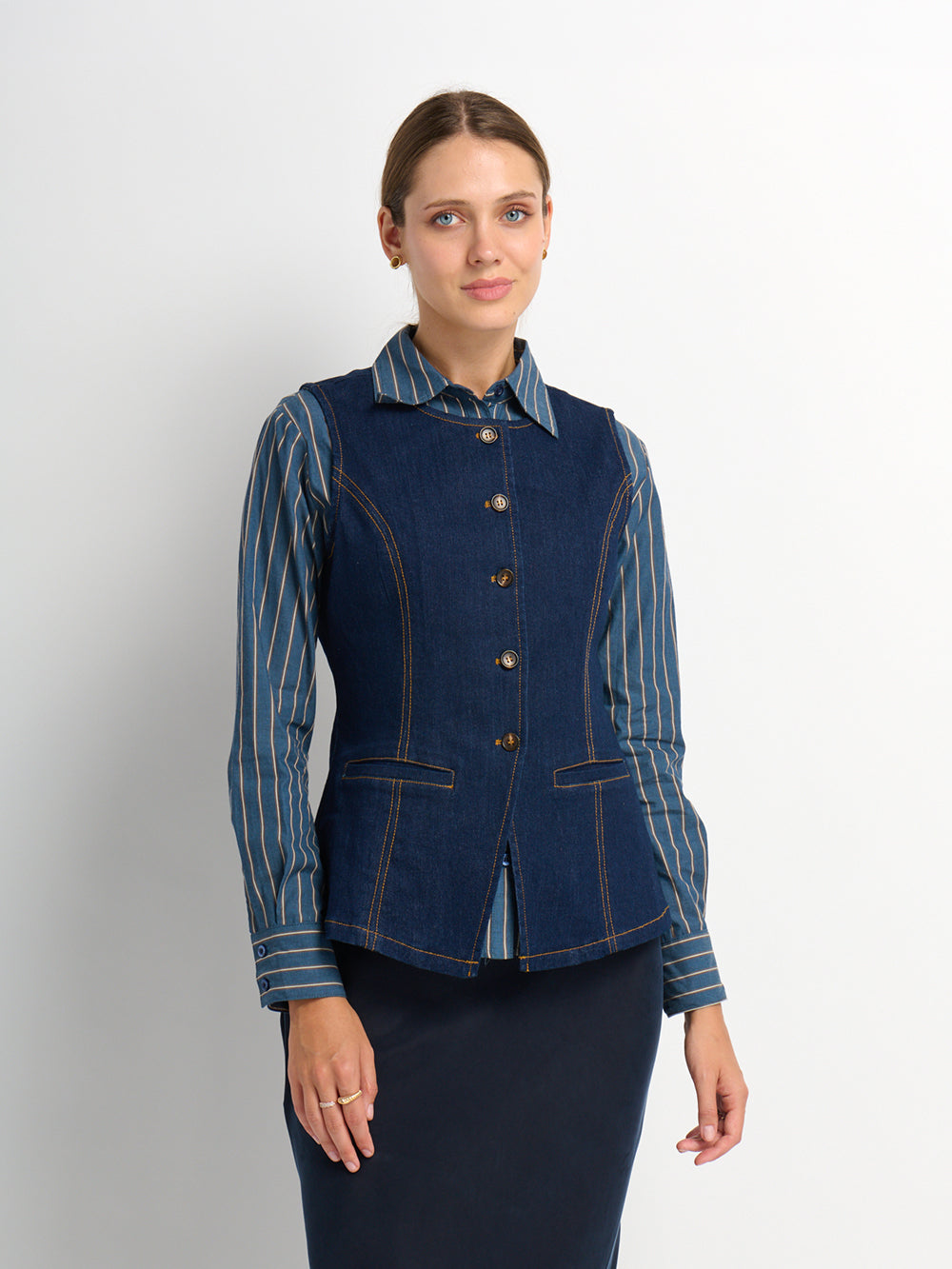 Denim Vest - Dark Blue