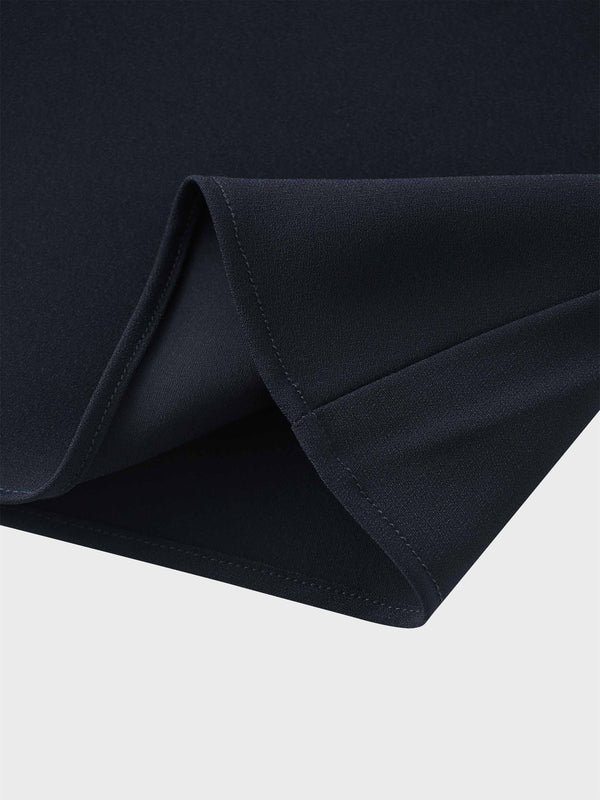 Crepe Slip Skirt-Navy