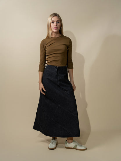 CLASSIC TEE 3Q-BROWN