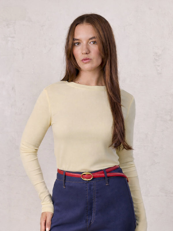 CLASSIC TEE LONG SLEEVE-PALE YELLOW