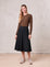 PANELEDFLAIR SKIRT 25 SOLID BLACK