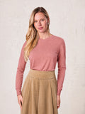Center Seam High V Tee-Raspberry Pink