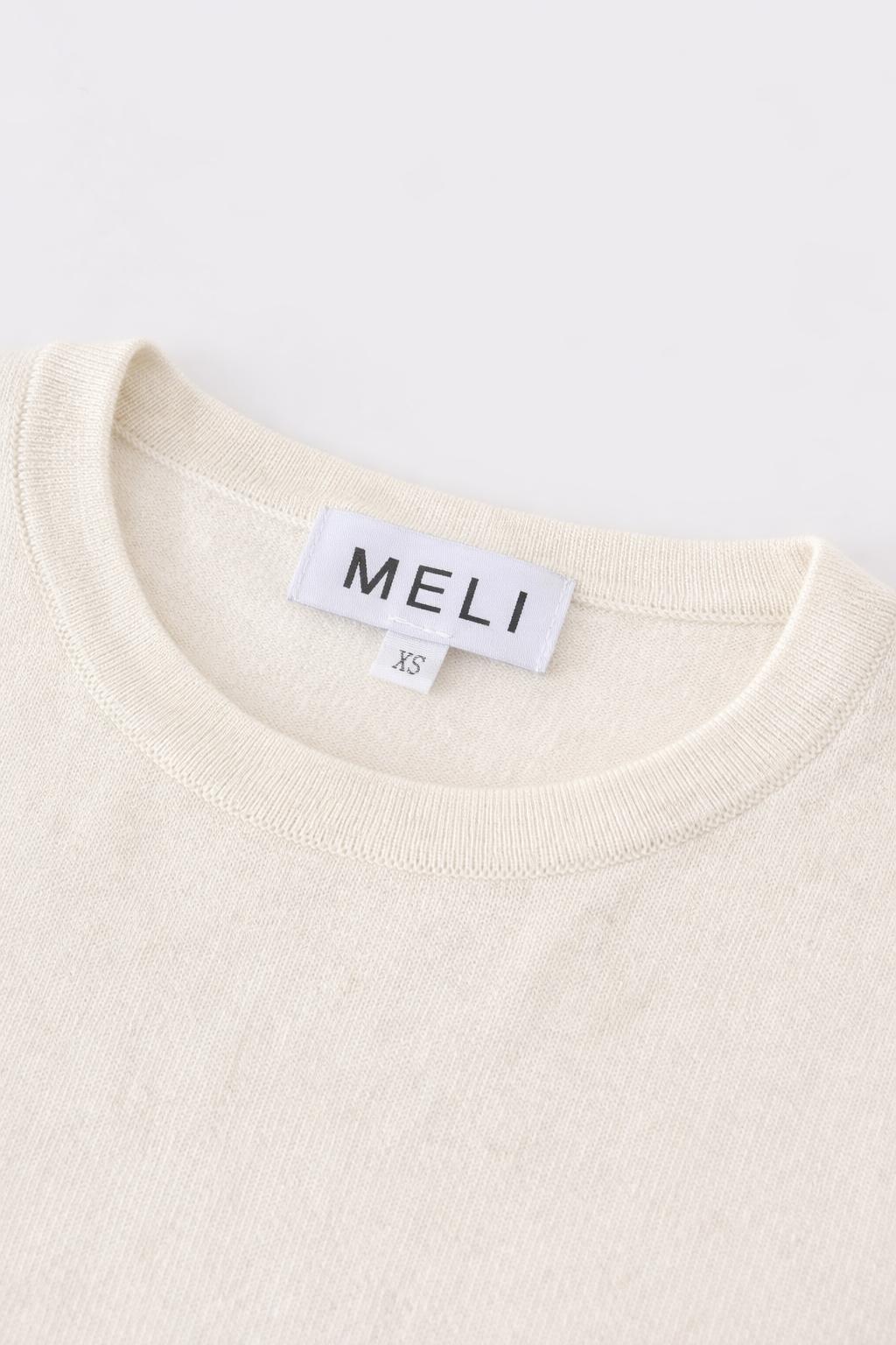 Basic Crew Sweater 3Q-Cream