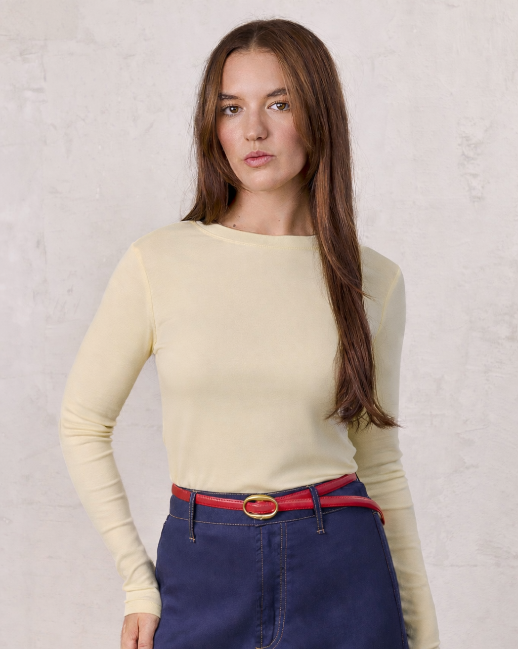 CLASSIC TEE LONG SLEEVE-PALE YELLOW