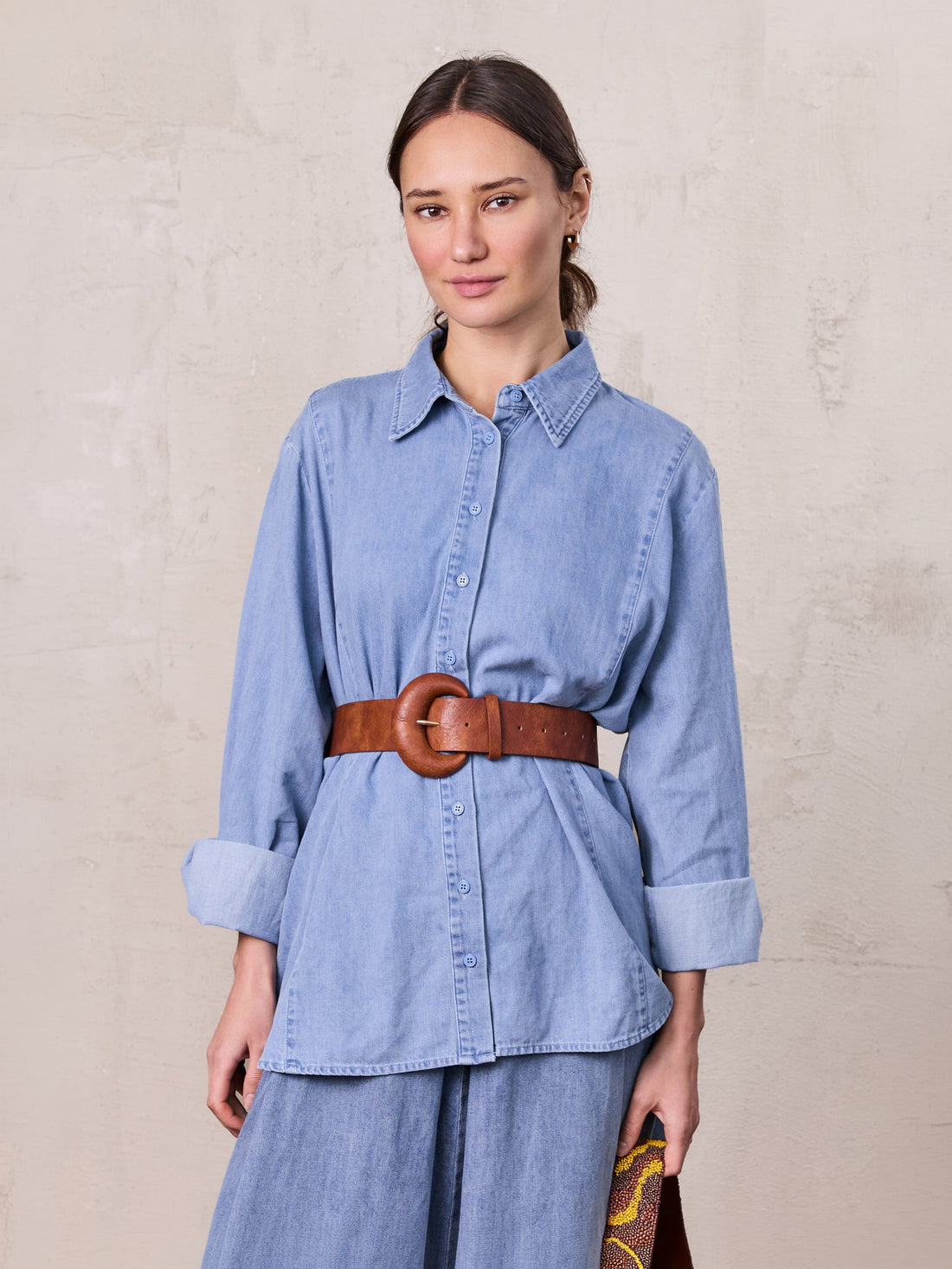 Classic Denim Shirt-Light Blue
