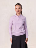 Collared Bomber Tee-Lilac