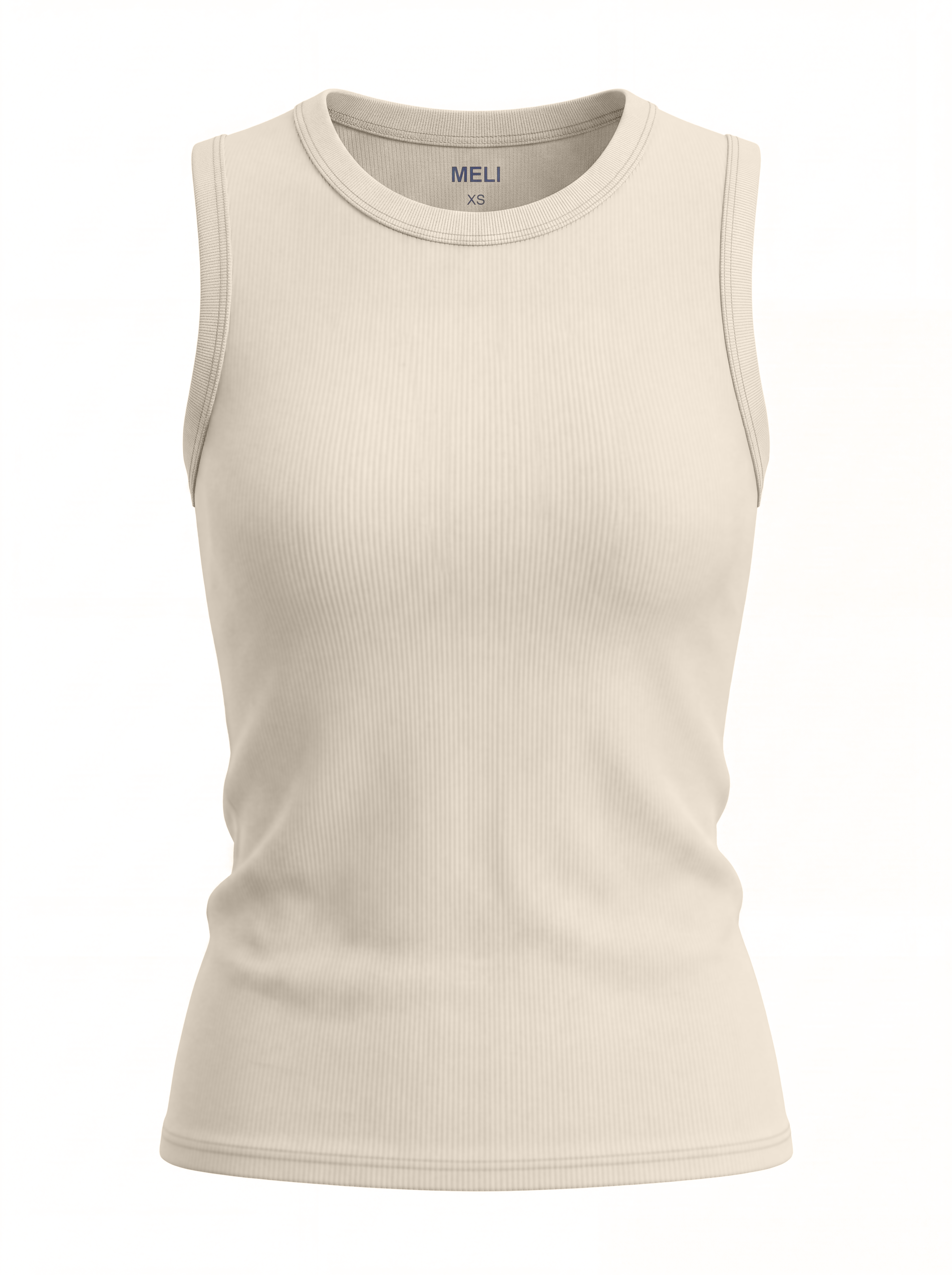 Sleeveless Basic Tee-Tan