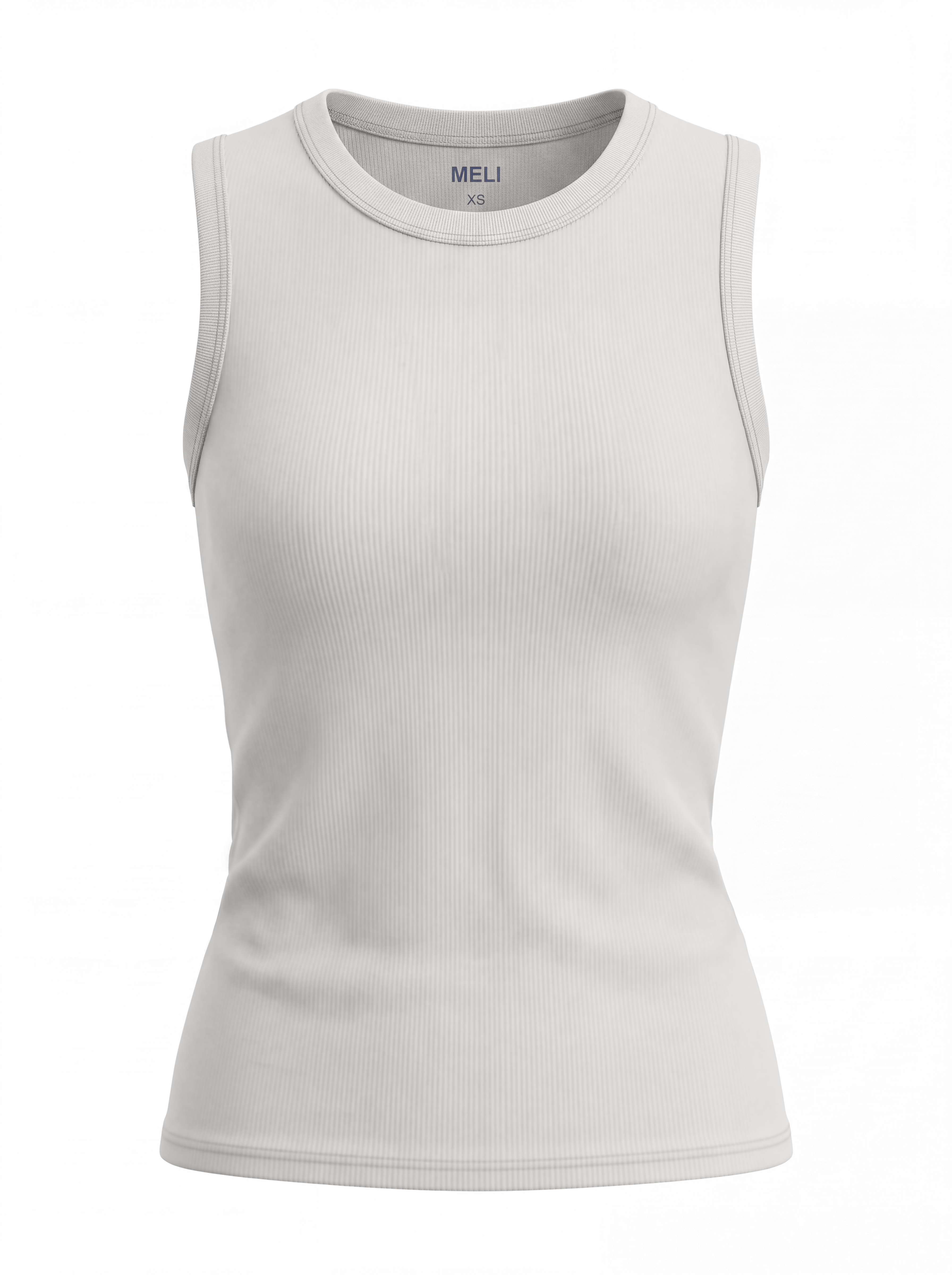 Sleeveless Basic Tee-White