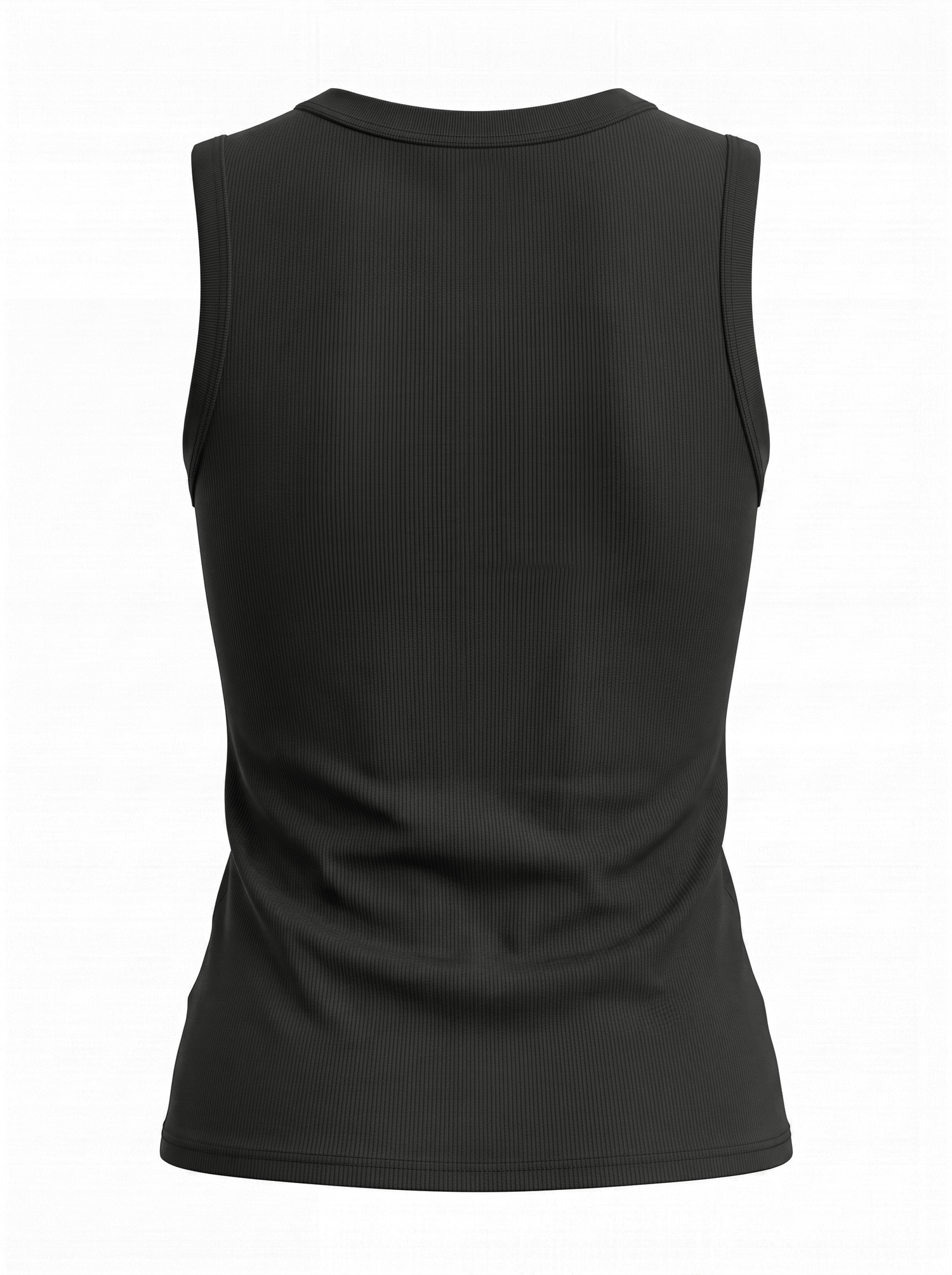 Sleeveless Basic Tee-Black