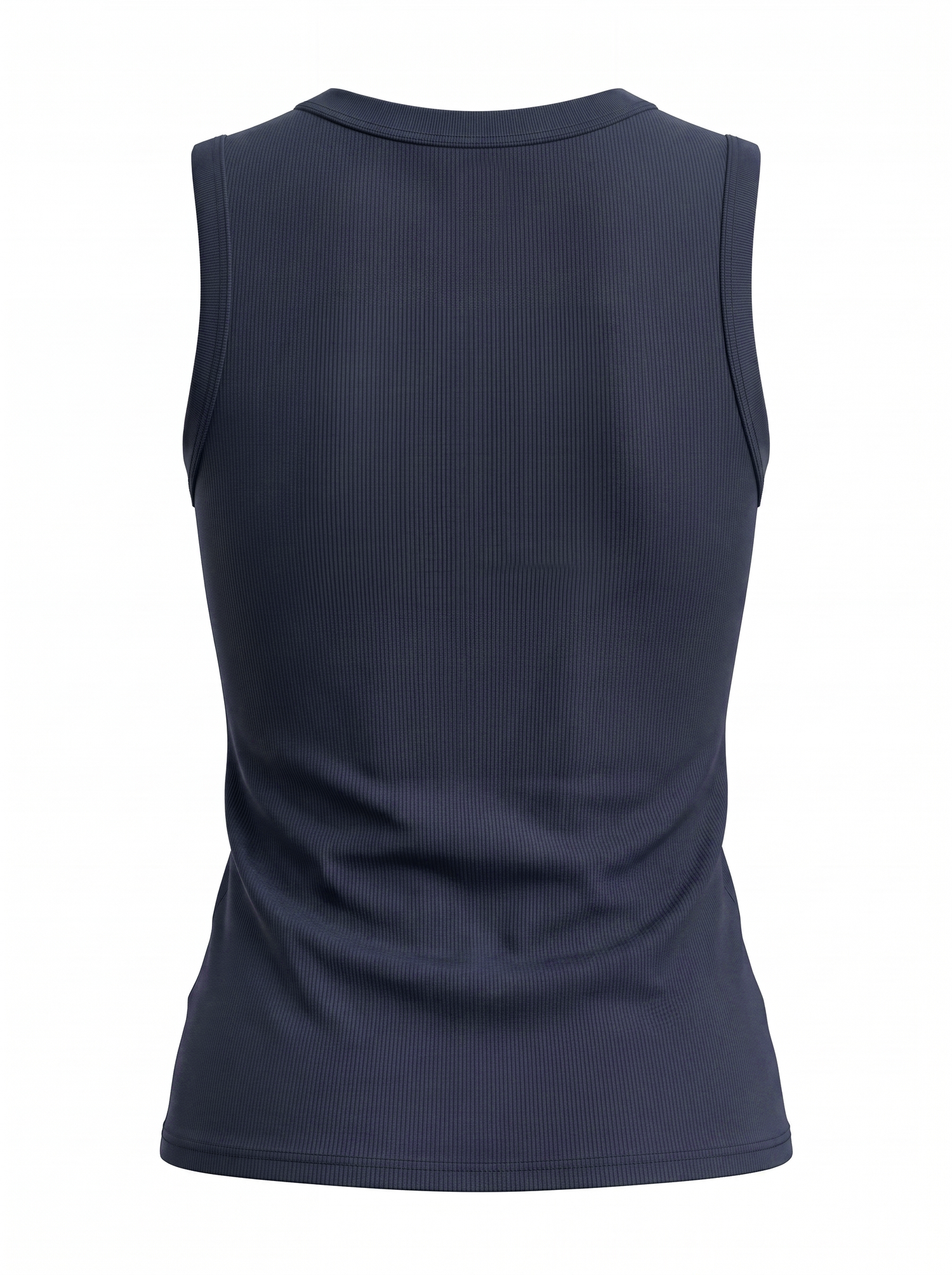Sleeveless Basic Tee-Navy
