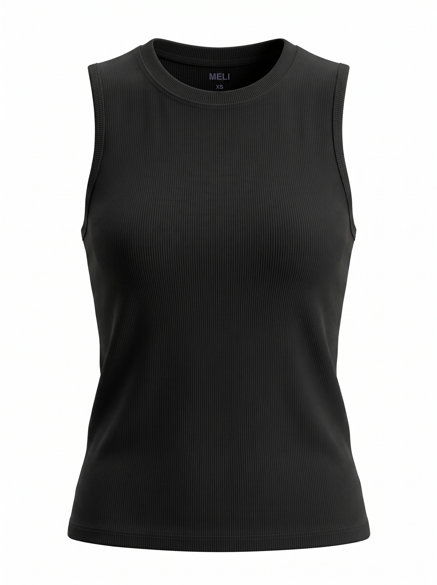 Sleeveless Basic Tee-Black