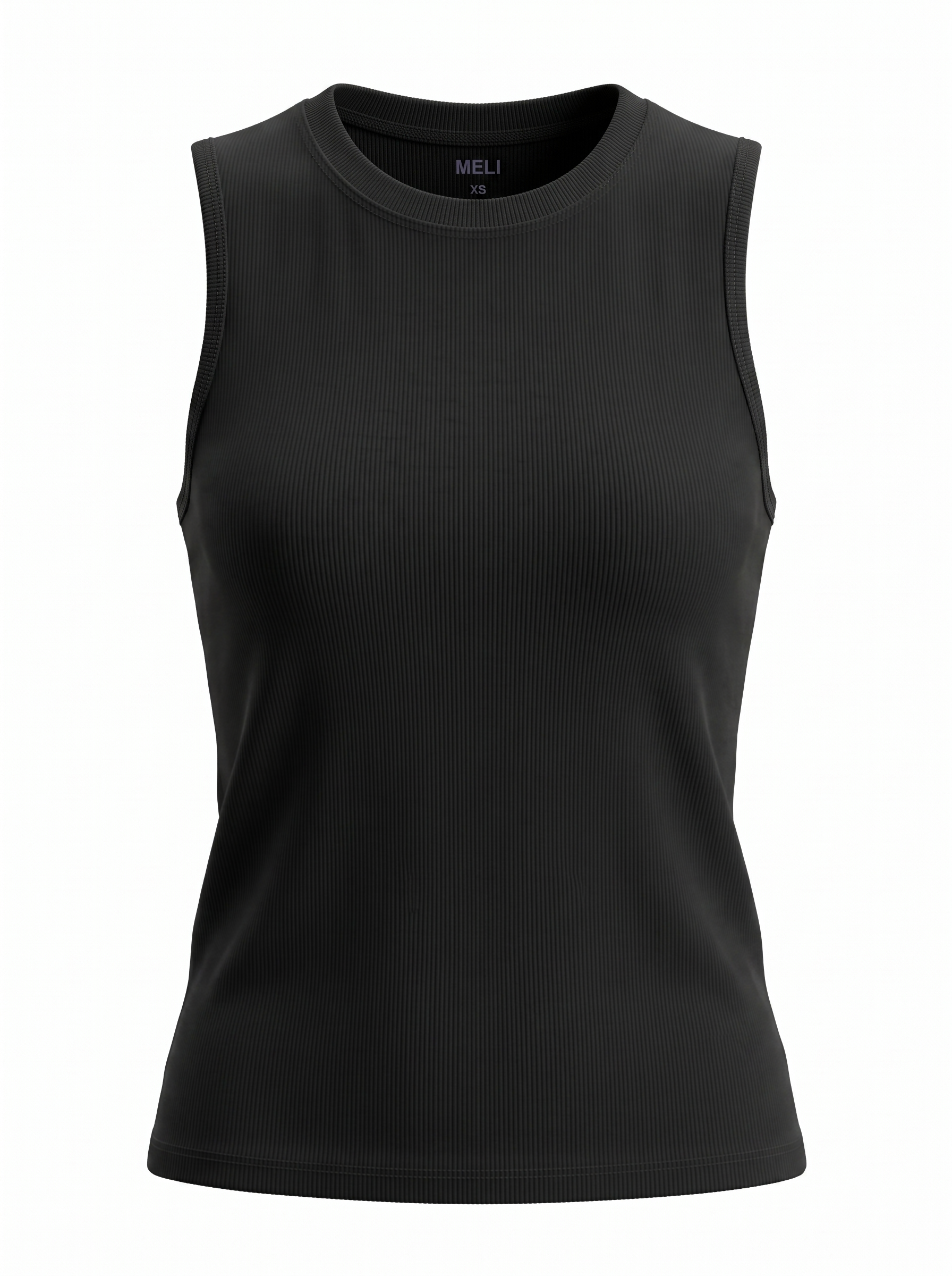 Sleeveless Basic Tee-Black