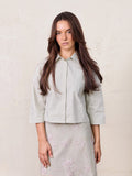 Cotton Crop Blouse-Mint