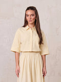 Cotton Crop Blouse-Yellow