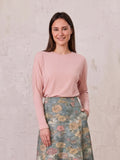 Crew Ribbed Dolman-Peachy Pink